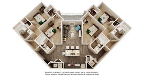 4 Bedroom Apartment Floor Plans