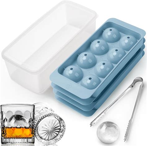 Amazon.com: AIBIRUI Round Ice Cube Mold,2 x 8 PCS x 1.8'' Whiskey Ice ...