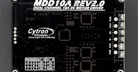 Cytron MDD10A 5-30V 10A Dual Channel DC Motor Driver | Thingbits ...