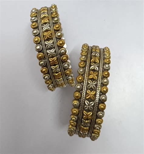Dual tone Silver Kada | Pure Silver Bangles | Chandi kada | MACS