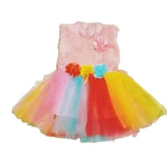 Buy Baby Girls/Rainbow Frock/Festival Dress (2-3 Years, Pink) at Amazon.in