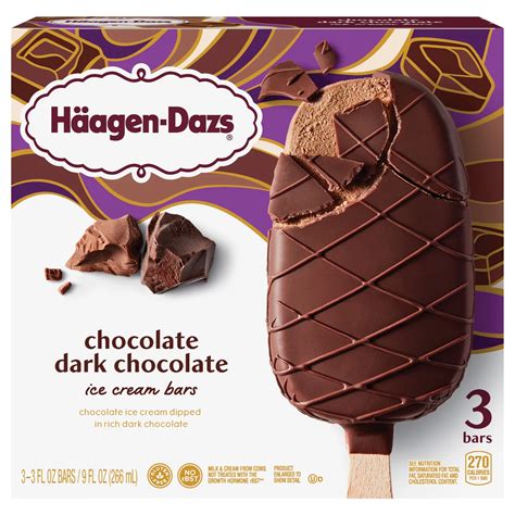 Haagen-Dazs Chocolate Dark Chocolate Ice Cream Bars, 3 ct | Central ...