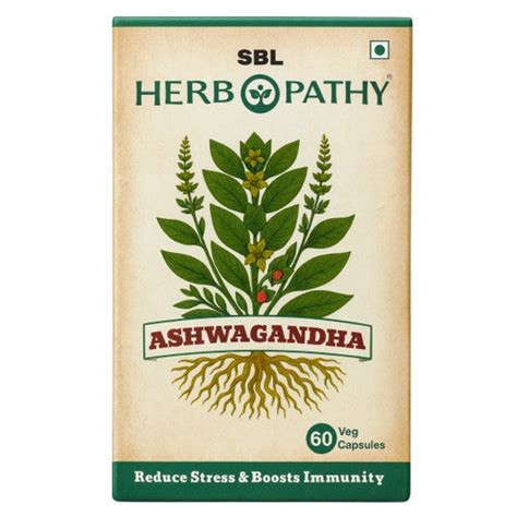 SBL Herbopathy Ashwagandha Capsules – 60 Veg Capsules – Homeomart