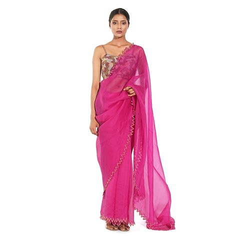 Seabed Organza Saree – Brahmandindia