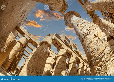 Karnak Temple Complex, Luxor, Egypt Stock Photo - Image of column ...