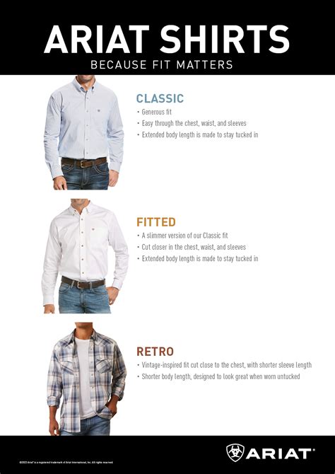 Men's Shirt Fit Guide – Ariat New Zealand