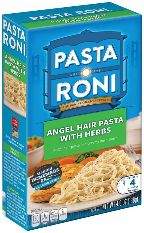Amazon.com : Pasta Roni Angel Hair Pasta With Herbs Mix, 4.8 Ounce ...