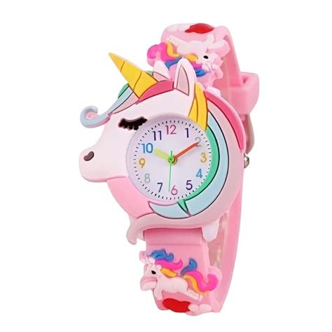Ziory Kid Unicorn Applique Detailed Analog Watch - Pink : Amazon.in ...