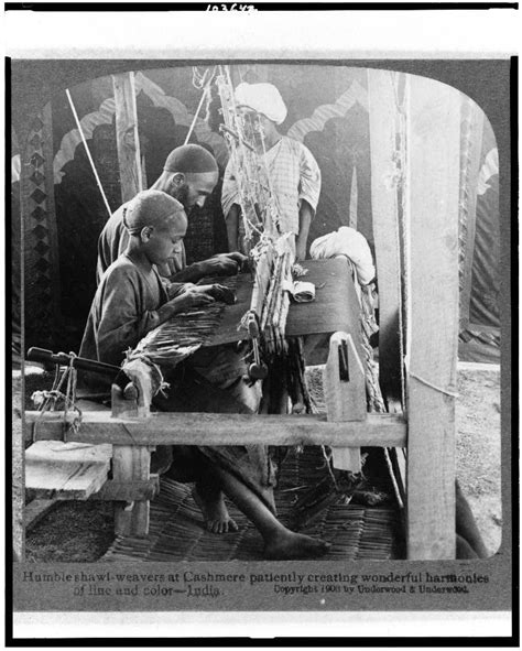 Shawl-weavers at Kashmir patiently creating wonderful harmonies of line ...