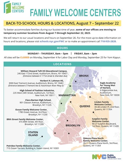 Enrollment and Family Welcome Center Information | Fort Hamilton High ...