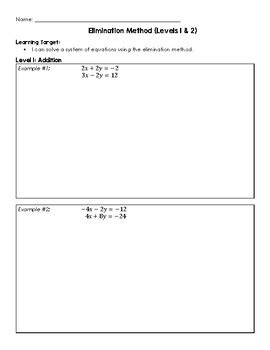 Image result for Elimination Method for Solving Systems