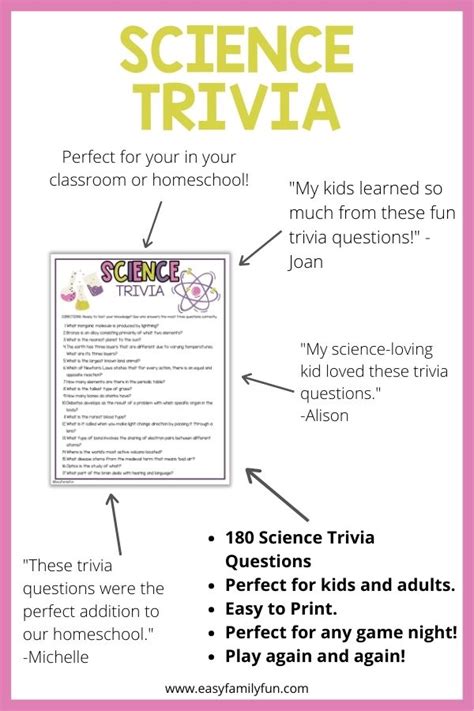 Image result for Science Trivia with Answers