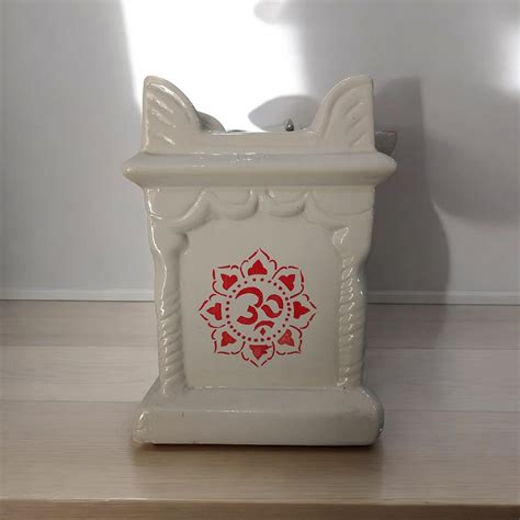 Tomar Decor Tulsi Ceramic Planter Pots Square Pot with Drainage Medium ...