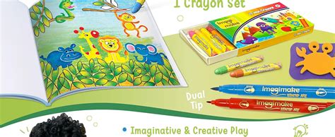 Buy Imagimake Stamp Art - Animal Kingdom - DIY Kids Colouring Book Set ...