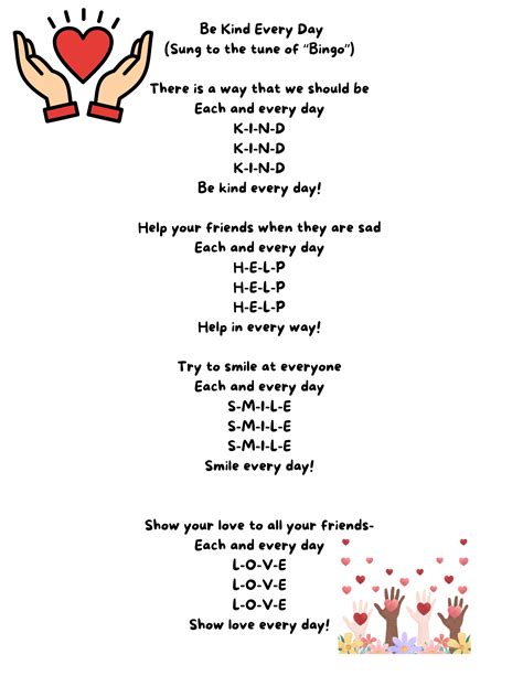 Be Kind Unit in 2025 | Preschool songs, Kindness lessons, Songs about ...