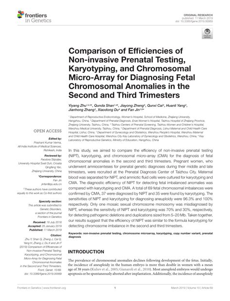 Chromosomal Array Testing 的图像结果