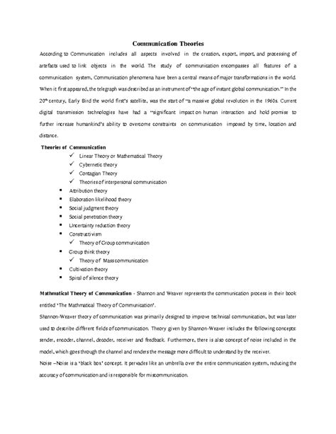 202004 032240236202 babita jais Communication Theories - Communication ...