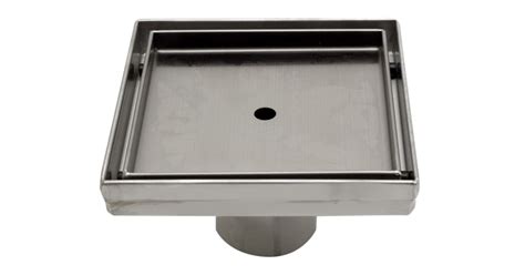 ALFI brand ABSD55A 5" x 5" Square Tile Insert Shower Drain with 2 ...