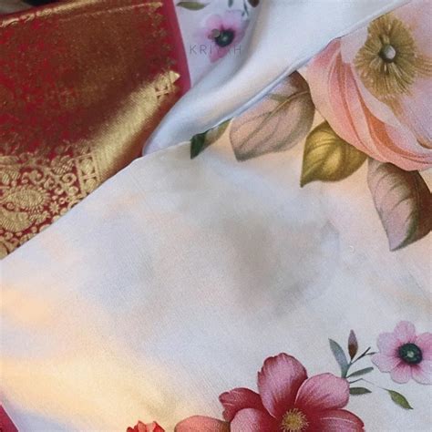 Floral Printed Kanjeevaram Silk Saree – dsigndstudio