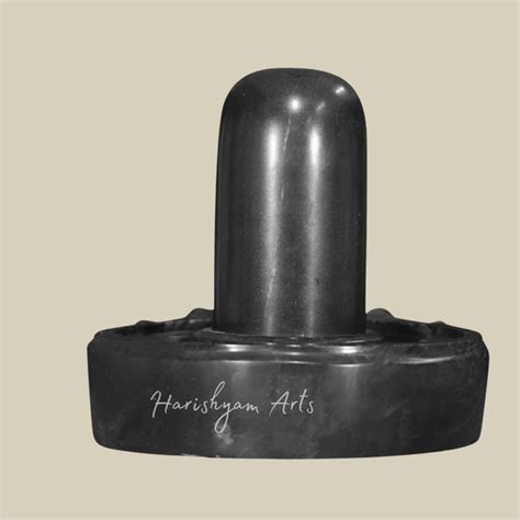 12" Black Marble Pooja Shivling