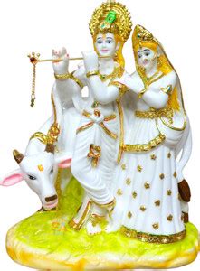 S A Gifts Sai Amrut Marble Dust Radha Krishna Idol | Radhey Shyam ...
