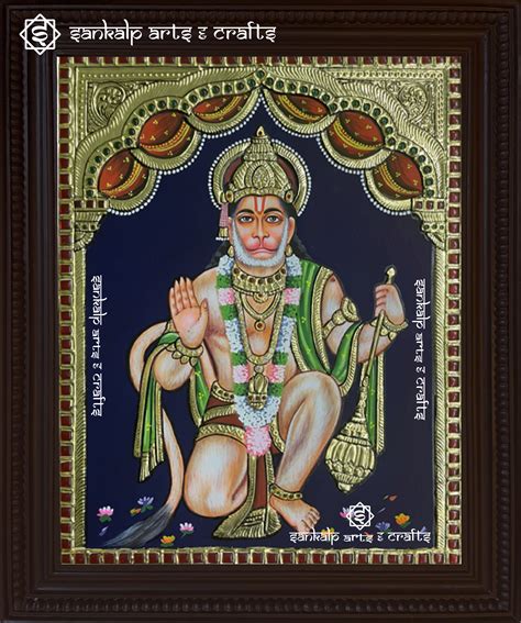 Hanuman Tanjore Painting – SANKALP ARTS & CRAFTS