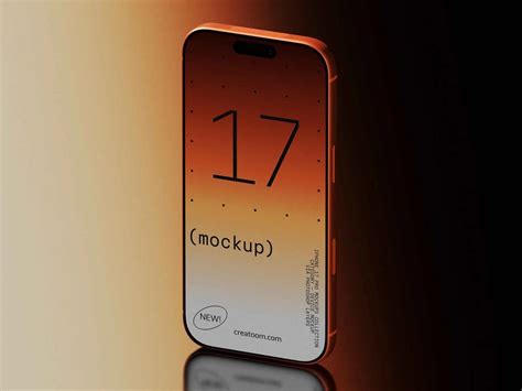 Free iPhone 15 Reflection Light PSD Mockup