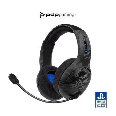 Pdp gaming lvl50 wireless stereo gaming headset: black camo (ps4 / ps5 ...