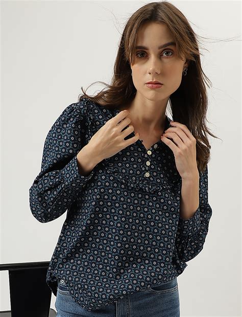 Buy Printed Regular Fit Blouse at Marks & Spencer