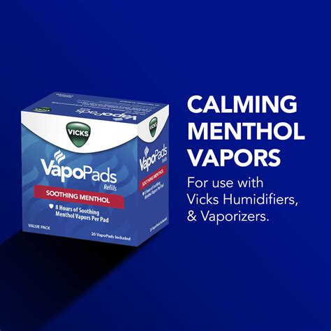 Vicks Soothing Menthol VapoPads, 20 Pack - Vicks Humidifiers