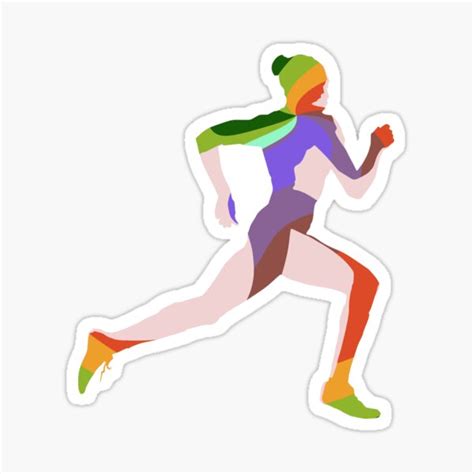 Woman Running Sticker 的图像结果