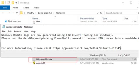 Image result for Windows Update Log