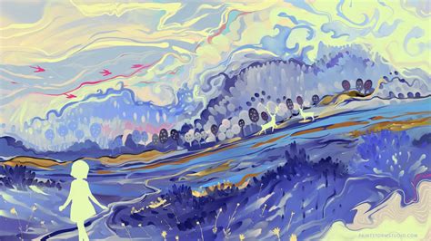 Wallpaper silhouette, child, art, colorful, nature hd, picture, image