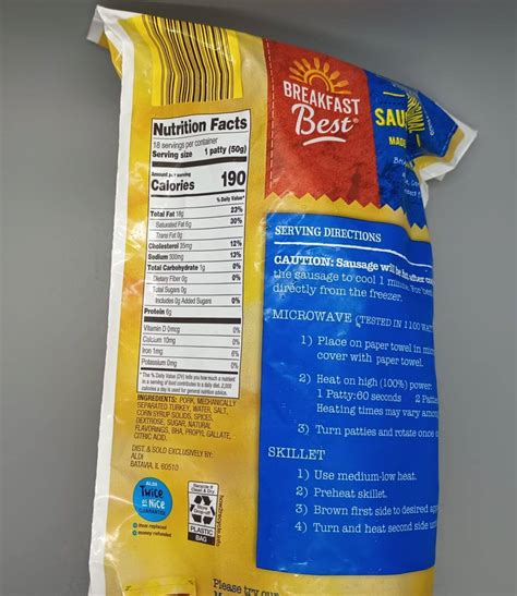 Breakfast Best Fully Cooked Pork Sausage Patties | Aldi Reviewer