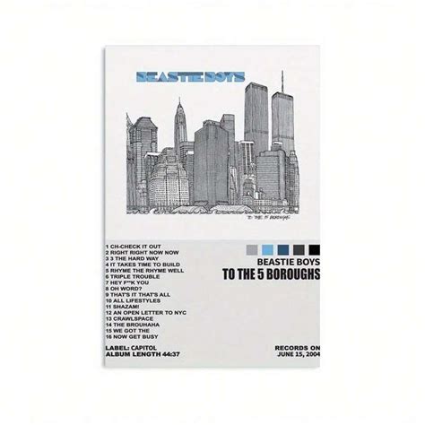 Beastie Poster Boys Boroughs Album Cover Posters Music Poster For Room ...