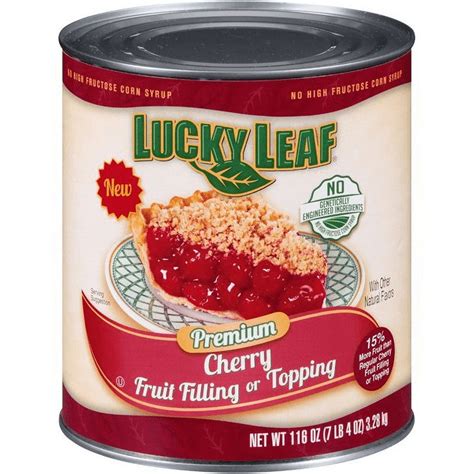 Lucky Leaf Premium Gluten-Free Cherry Pie Filling, Real Fruit, No HFCS ...
