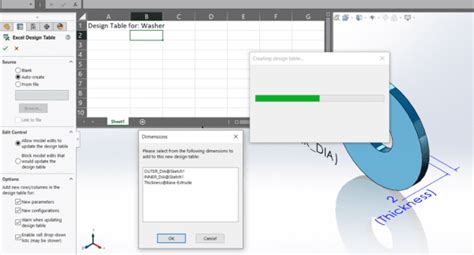 SolidWorks Design Table Tutorial 的图像结果