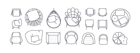 Armchairs designs top view overhead chairs seats for living room ...