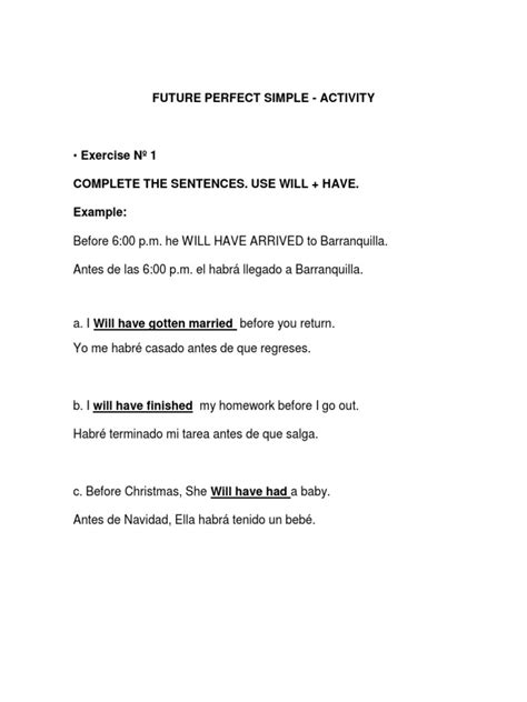 Future Perfect Simple Formula 的图像结果