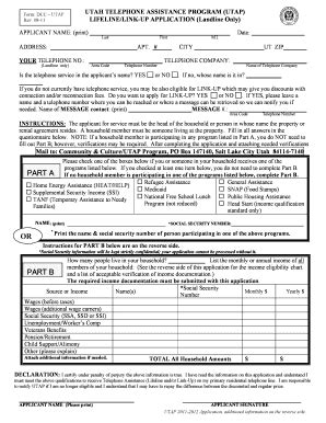 Utah Telephone Assistance Program Form 2009-2026 - Fill and Sign ...