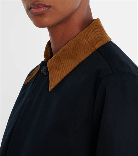 Small cotton trench jacket in blue - Frame | Mytheresa