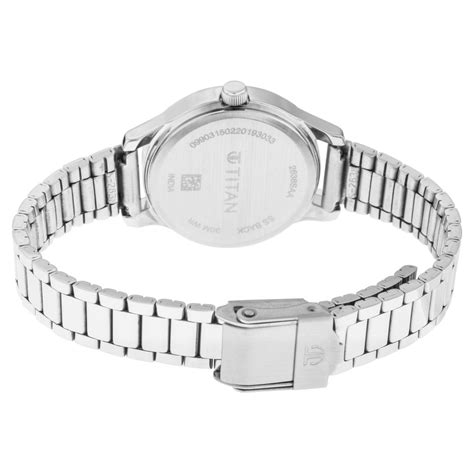 Buy Online Titan Quartz Analog with Date Blue Dial Metal Strap Watch ...