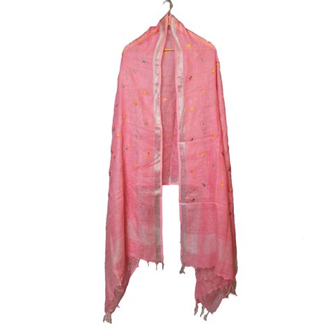 Thread Work Linen Dupattas – Ekobae