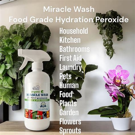 TheOneMinuteMiracle 3% Hydrogen Peroxide Food Grade - 16 oz Bottle ...