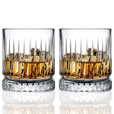 Amazon.com | Whiskey Glasses Set of 2, Crystal Cocktail Glasses, Old ...