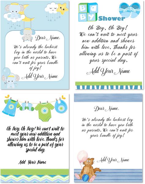 FREE Personalized Baby Shower Card Message Generator
