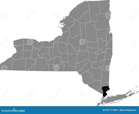 Location Map of the Westchester County of New York, USA Stock Vector ...