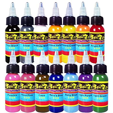 Solong Tattoo® 14 Colors Tattoo Ink Kit Pigment Set 1oz (30ml ...