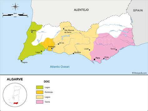 Printable Map Of Algarve Portugal