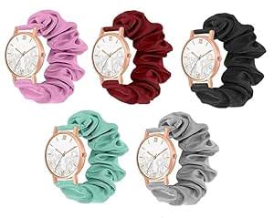 Buy Generic Analog Dial Scrunchie Watches, Strap Cloth Fabric Wristband ...